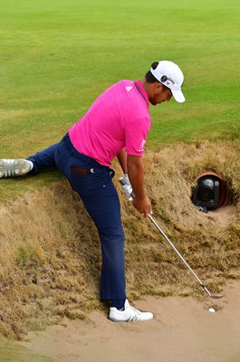 Xander Schauffele Bunker Trouble British Open Carnoustie 2018