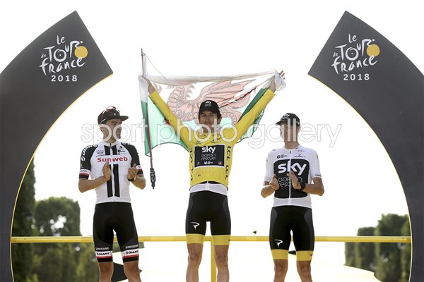 Geraint Thomas Podium Tour de France 2018
