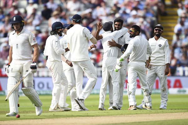 Ravichandran Ashwin Celebrates England v India 1st Test Day One
