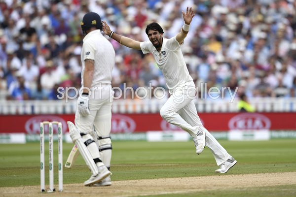Ishant Sharma Celebrates England v India 1st Test Day Three