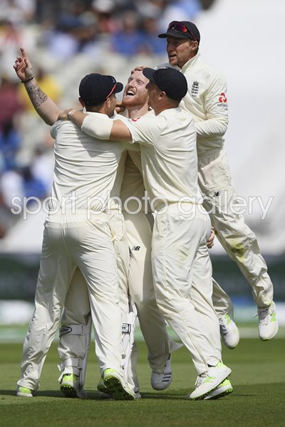Ben Stokes England v India 1st Test Day Four Celebration