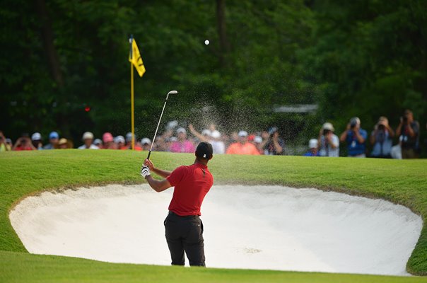 Tiger Woods bunker PGA Championship Bellerive 2018