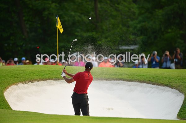 Tiger Woods bunker PGA Championship Bellerive 2018