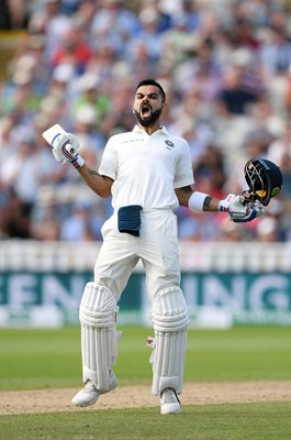 Virat Kohli India Century v England Edgbaston Test 2018