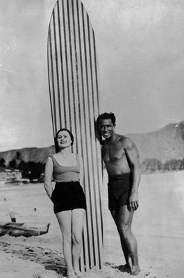 Duke Kahanamoku Hawaii Surfing Pioneer circa 1935