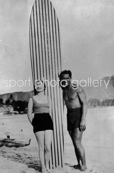Duke Kahanamoku Hawaii Surfing Pioneer circa 1935