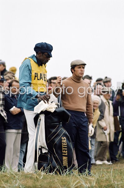 Gary Player & caddy Alfred 'Rabbit' Dyer British Open 1974