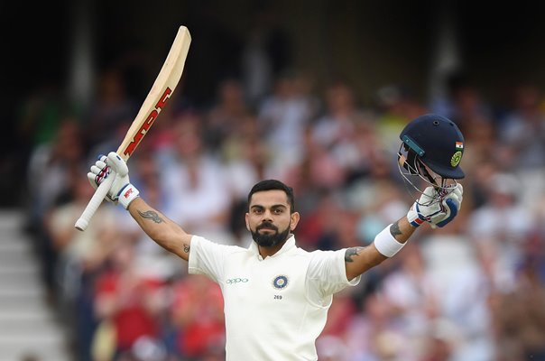 Virat Kohli India Century v England Nottingham 2018