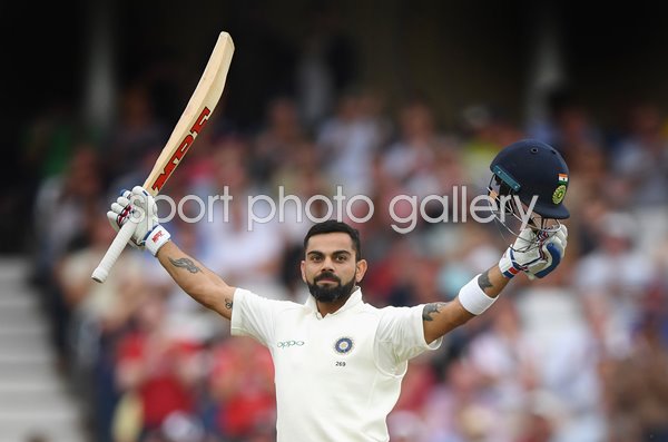 Virat Kohli India Century v England Nottingham 2018