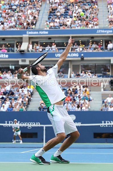 Marin Cilic Croatia serves US Open 2018