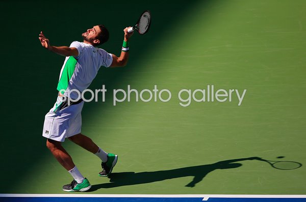 Marin Cilic Croatia serves US Open New York 2018