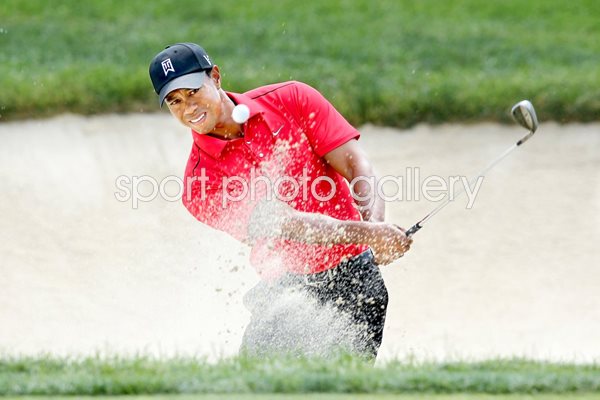 Tiger Woods bunker shot Memorial 2012
