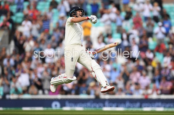 Joe Root England celebrates Century v India The Oval 2018
