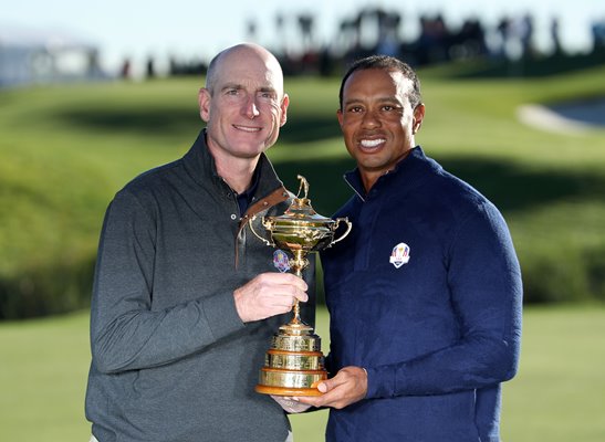 Captain Jim Furyk & Tiger Woods USA 2018 Ryder Cup 