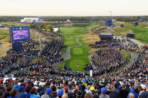 Tony Finau USA Opening Shot 1st Tee 2018 Ryder Cup 