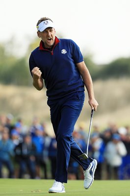 Ian Poulter Europe Birdie Foursomes Ryder Cup Paris 2018