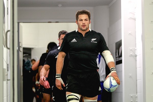 Richie McCaw leads out New Zealand 2012