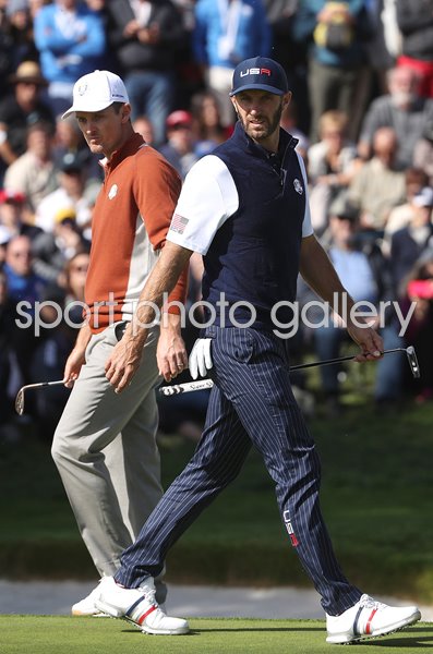 Justin Rose Europe v Dustin Johnson USA 2018 Ryder Cup  