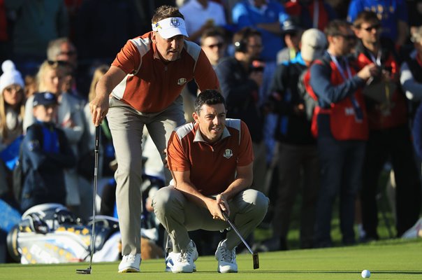 Ian Poulter & Rory McIlroy Europe Day 2 Foursomes 2018 Ryder Cup 