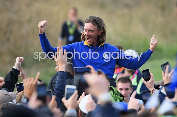 Tommy Fleetwood Europe 2018 Ryder Cup Celebrations