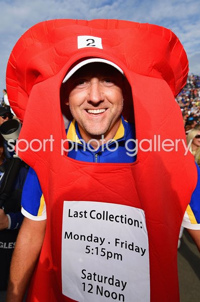 Ian Poulter Europe's Postman Day 3 2018 Ryder Cup 