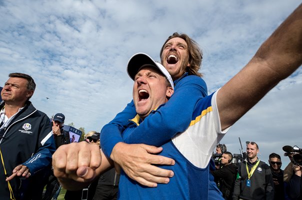 Ian Poulter & Tommy Fleetwood European Celebrations Ryder Cup 2018