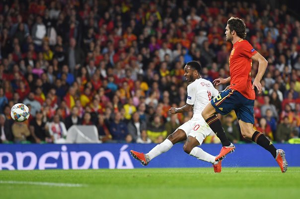 Raheem Sterling England scores v Spain Nations League 2018