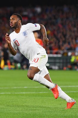 Raheem Sterling England scores v Spain Seville 2018