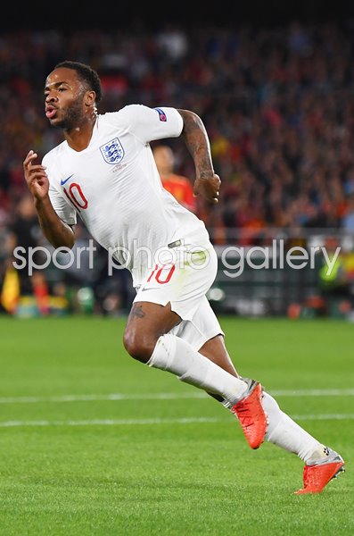 Raheem Sterling England scores v Spain Seville 2018