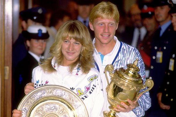 Steffi Graf & Boris Becker Wimbledon Champions 1989