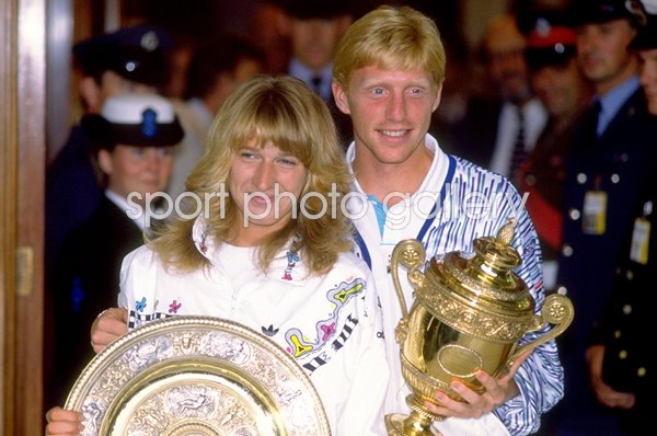 Steffi Graf & Boris Becker Wimbledon Champions 1989