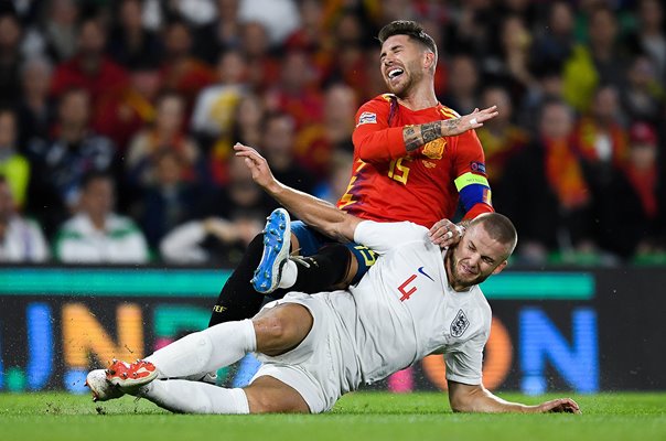 Eric Dier England tackles Sergio Ramos Spain Nations League 2018