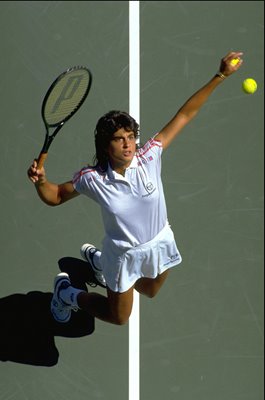 Gabriela Sabatini Argentina serves US Open Tennis 1989