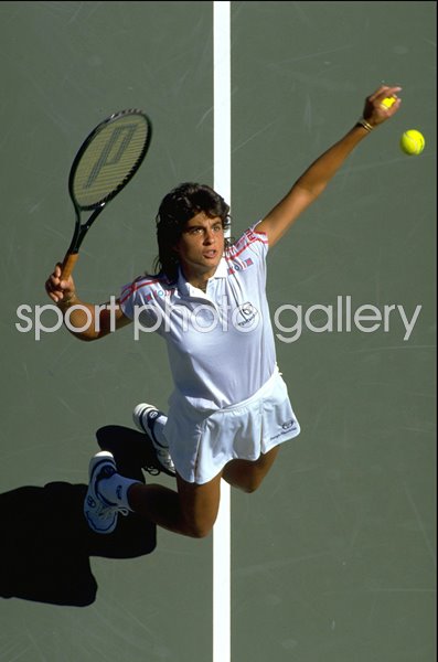 Gabriela Sabatini Argentina serves US Open Tennis 1989