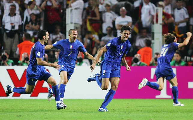 Fabio Grosso Italy scores v Germany semi-final World Cup 2006