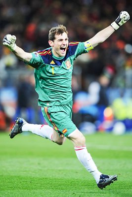 2010 World Cup Final - Iker Casillas celebrates goal  
