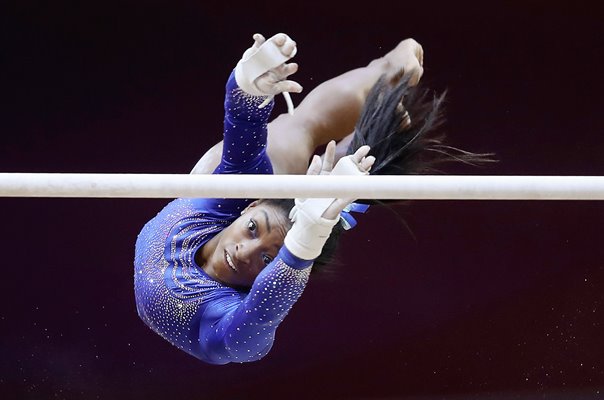 Simone Biles USA Uneven Bars World Championships Doha 2018