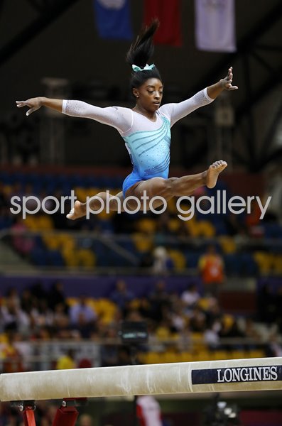 Simone Biles USA Beam World Championships Doha 2018
