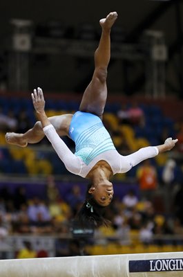 Simone Biles USA Beam World Gymnastics Championships Doha 2018