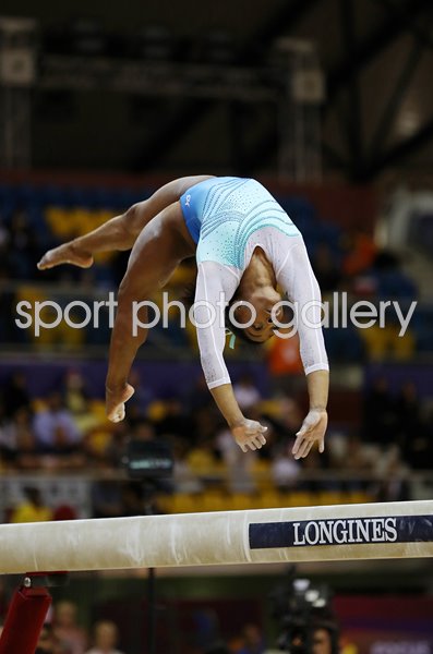 Simone Biles USA Beam World Gymnastics Champion Doha 2018