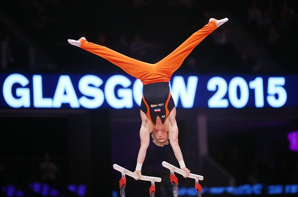 Epke Zonderland Netherlands Parallel Bars Gymnastics Worlds 2015