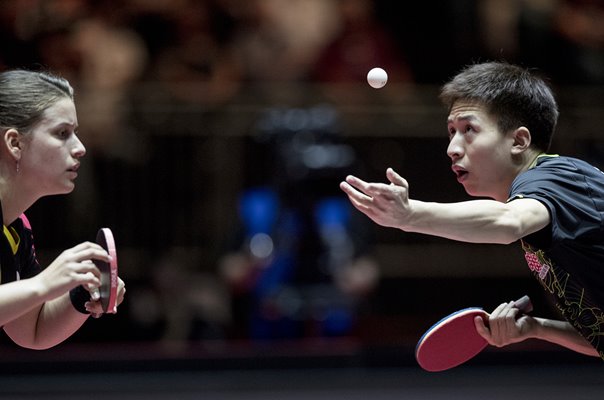 Fang Bo China & Petrissa Solja Germany Table Tennis Worlds 2017
