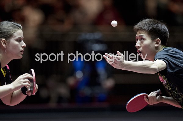 Fang Bo China & Petrissa Solja Germany Table Tennis Worlds 2017