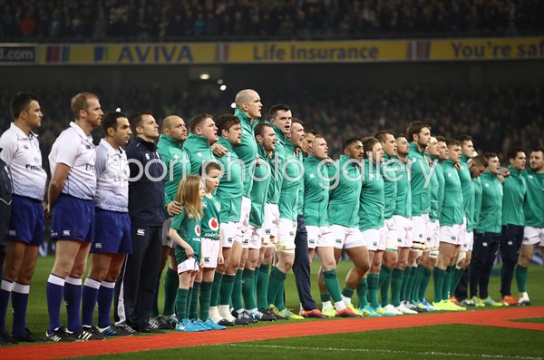 Ireland team line up v New Zealand Autumn International Dublin 2018