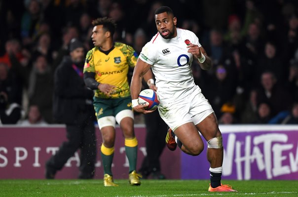 Joe Cokanasiga England scores v Australia Twickenham 2018