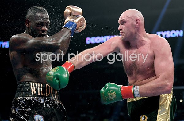 Tyson Fury punch v Deontay Wilder Los Angeles California 2018