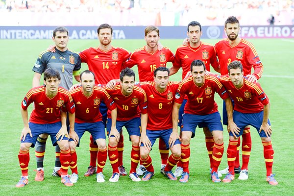 Spain team v Italy EURO 2012