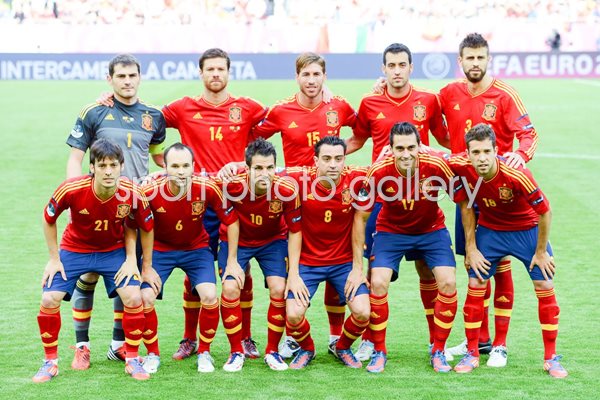 Spain team v Italy EURO 2012