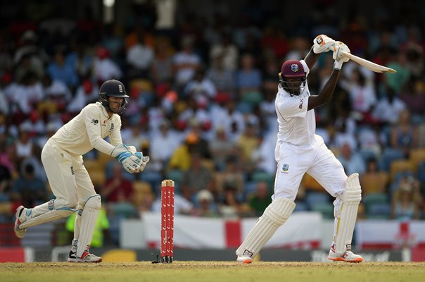 Jason Holder West Indies batting v England Kensington Oval 2018