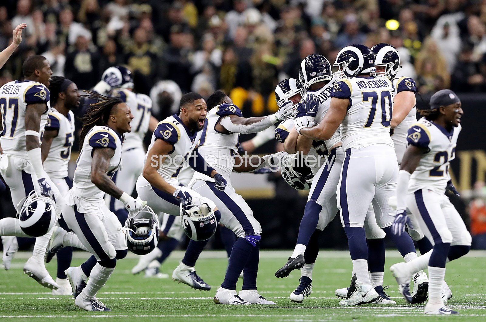 Greg Zuerlein Los Angeles Rams celebrates NFC Championship 2019 Images